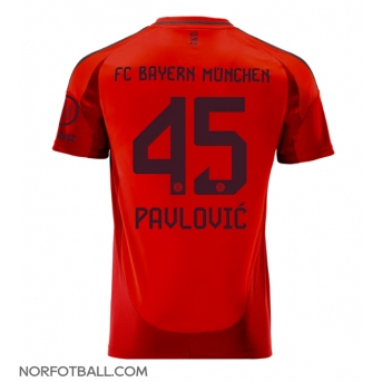 Billige Fotballdrakt Bayern Munich Aleksandar Pavlovic #45 Replika Hjemmedrakt 2024-25 Kortermet
